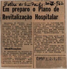 Em preparo o Plano de Revitalização Hospitalar