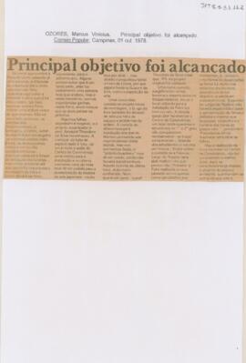 Principal objetivo foi alcançado