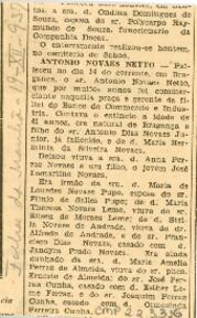 [Obituário de Antonio Novaes Netto]