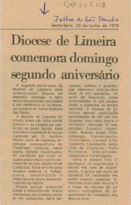 Diocese de Limeira comemora domingo segundo aniversário