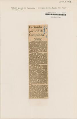 Fechado jornal de Campinas