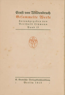 Gesammelte Werke (Band 13)