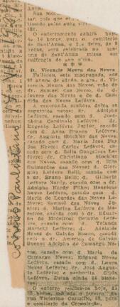 [Obituário de Vivencia Moura das Neves]