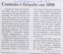 Contrato é firmado em 1890