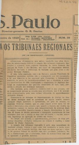 Os tribunaes regionaes