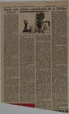 Idade não detém caminhada de d. Hélder