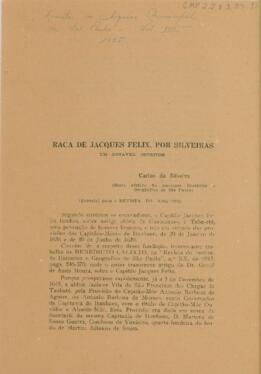 Raça de Jacques Felix, por Silveiras