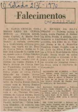 [Nota de falecimento]