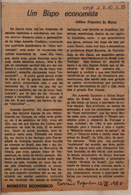 Um Bispo economista