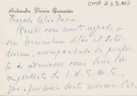 [Carta de confirmação de recebimento]