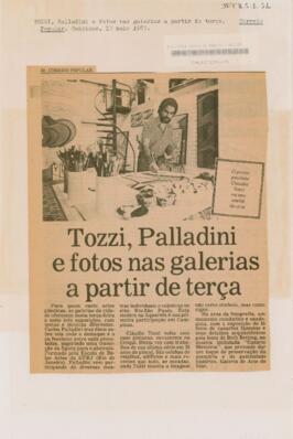 Tozzi, Palladini e fotos nas galerias a partir de terça