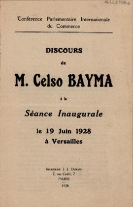 Discours de M. Celso Bayma