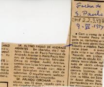 [Obituário de Altino Paulo de Andrade Arantes]