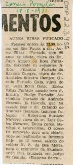 [Obituário de Aurea Ribas Furtado]