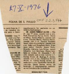 [Obituário de James Ferraz Alvim]