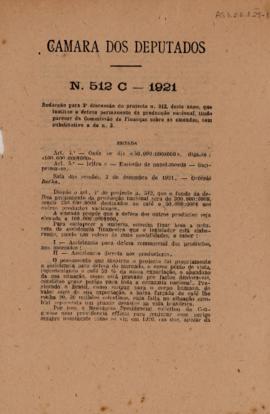 Redacção para 3ª. discussão do projeto n. 512 C