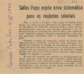 Salles Pupo expõe nova sistemática para os reajustes salariais