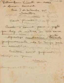[Carta de agradecimento]