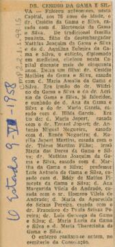 [Nota de falecimento]