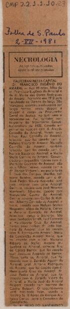 [Nota de falecimento]