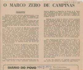 O marco zero de Campinas