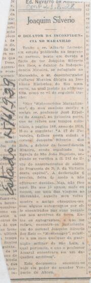 Joaquim Silverio - O Delator da Inconfidencia no Maranhão