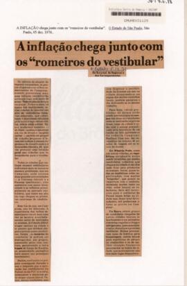 A inflação chega junto com os “romeiros do vestibular”