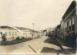 A Praça Coronel Jacinto Domingues e a Rua Conselheiro Rodrigues Alves