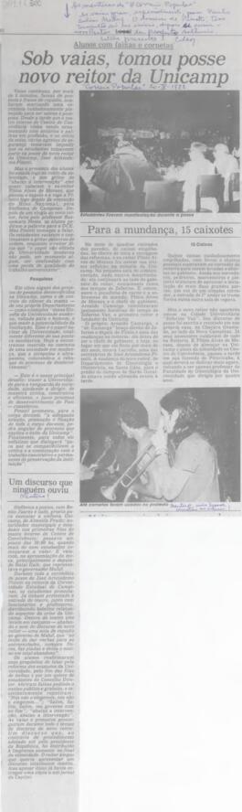 Sob vaias, tomou posse novo reitor da Unicamp
