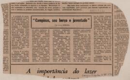 "Campinas, seu berço e juventude"