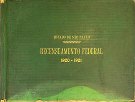 Estado de São Paulo: Recenseamento Federal 1920–1921