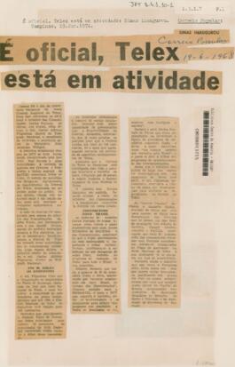 É oficial, Telex está em atividade*