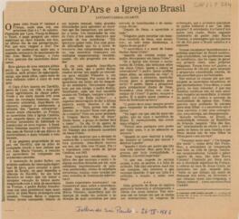 O Cura D’Ars e a Igreja no Brasil