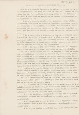 Estatuto / Regimento Interno