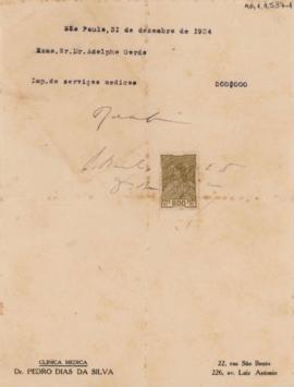 [Coletânea de recibos do Dr. Pedro Dias da Silva]
