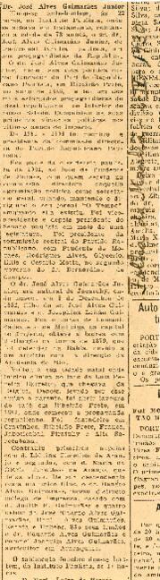 [Obituário de José Alves Guimarães Junior]