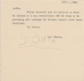 [Carta de pedido de providência]