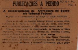 A desapropriação da Araraquara no Supremo Tribunal Federal