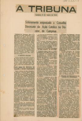 Solenemente empossado o Conselho Diocesano da Ação Católica na Diocese de Campinas