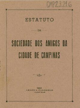 Estatuto da Sociedade dos Amigos da Cidade de Campinas