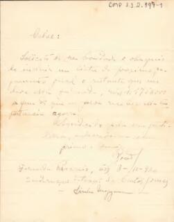 [Carta de cobrança]