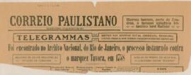 Foi encontrado no Archivo Nacional, do Rio de Janeiro, o processo instaurado contra o marquez Tav...