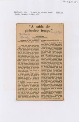 "A saída do primeiro tempo"