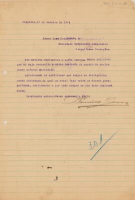 [Carta de Pedido de Exoneração]