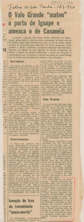 O Valo Grande "matou" o porto de Iguape e ameaça o de Cananéia