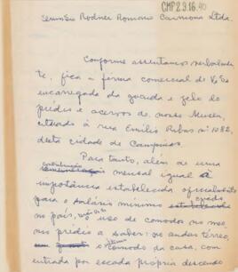 Rascunho de Carta de Confirmação de Acordo