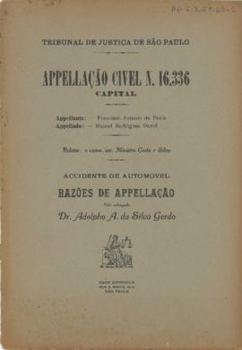 Appellação Civel n.º 16.336