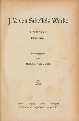 J. V. von Scheffels Werke