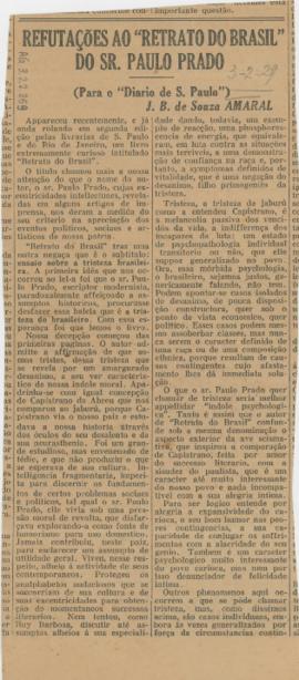 Refutações ao “Retrato do Brasil” do sr. Paulo Prado