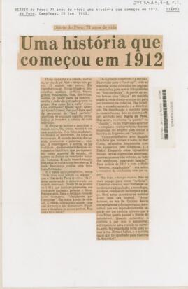 Diário do Povo: 71 anos de vida / Uma história que começou em 1912